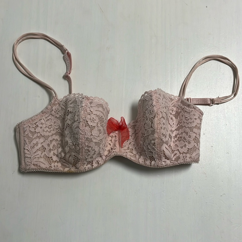 Pink brassier.